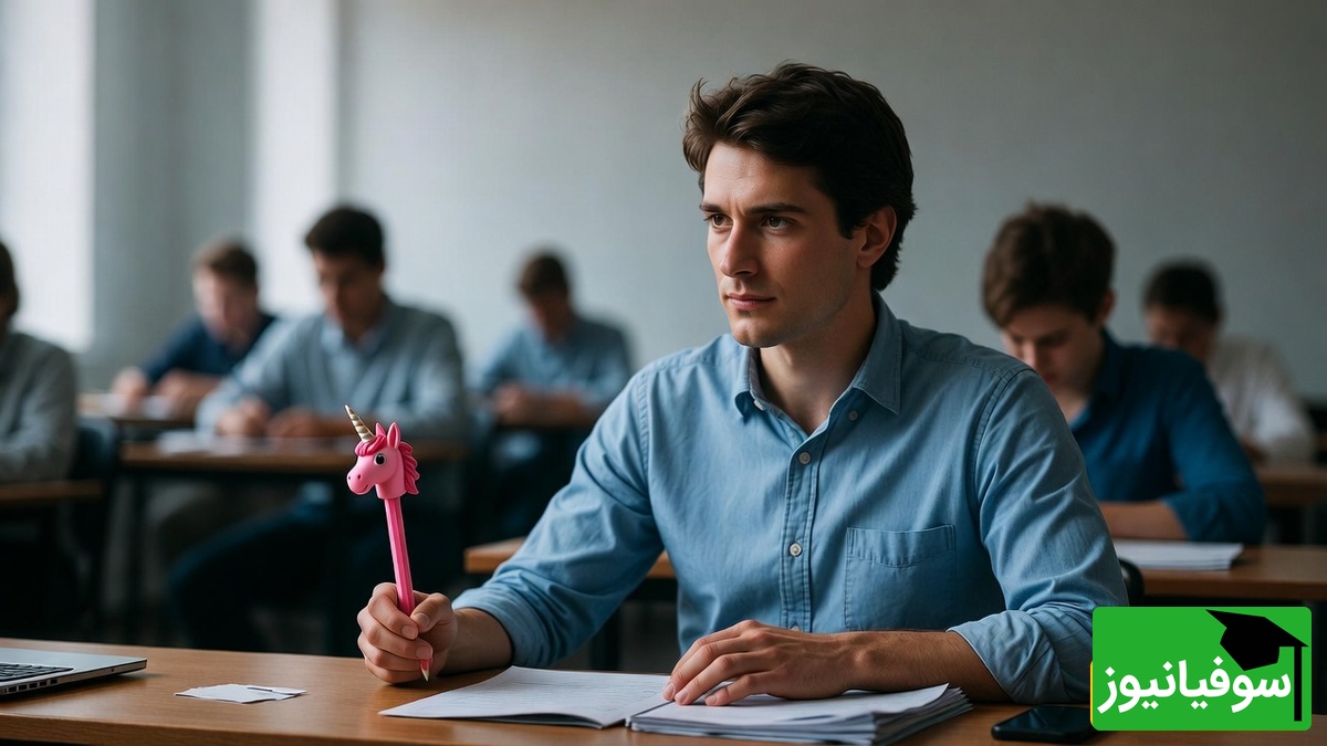 (عکس) عجیب‌ترین داوطلب مهندسی کامپیوتر کنکور دکتری ؛ مرد 90 کیلویی با سلاح مخفی دخترش!