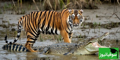 (ویدئو) نبرد نابرابر: ضعیف‌ترین ببر جهان در مقابل قوی‌ترین کروکودیل!