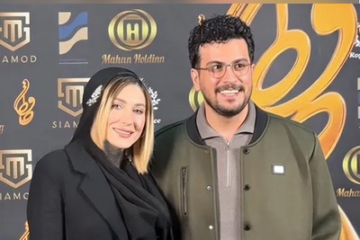 استایل غیرمنتظره امیرحسین قیاسی و همسرش در جشن حافظ؛ کت و کیف برندی که حسابی وایرال شد + ویدئو