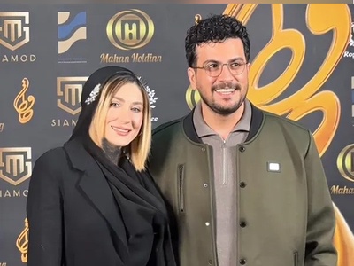 استایل غیرمنتظره امیرحسین قیاسی و همسرش در جشن حافظ؛ کت و کیف برندی که حسابی وایرال شد + ویدئو