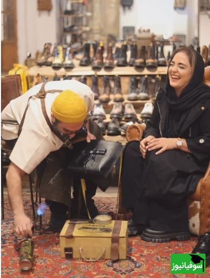 نرگس محمدی حتی کفش خریدنش هم با غش و خنده‌ست؛ حضور همسر علی اوجی در کفش فروشی شوهرخواهرش و تبلیغ زیرپوستی مغازه‌اش!+ویدیو