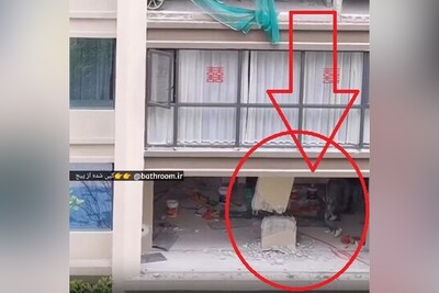 ویدیو/ مصداق بارز 4 دیواری، اختیاری/ مهندس ساختمان اشتباه کرده ستون اصلی رو گذاشته اینطرف، ایشون بهتر بلدن!