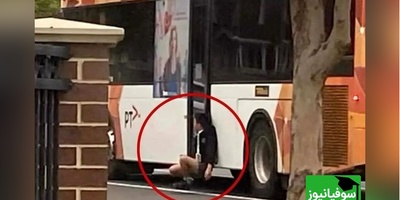 ببینید؛ گیر کردن دانش‌آموز 12 ساله بین در اتوبوس در حال حرکت+ ویدئو