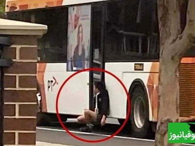 ببینید؛ گیر کردن دانش‌آموز 12 ساله بین در اتوبوس در حال حرکت+ ویدئو