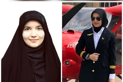 (ویدئو) توفان «خمسه اسبقیان» در قلب نیویورک؛ دختری که با چادر از کابین خلبانی به سازمان ملل رفت!