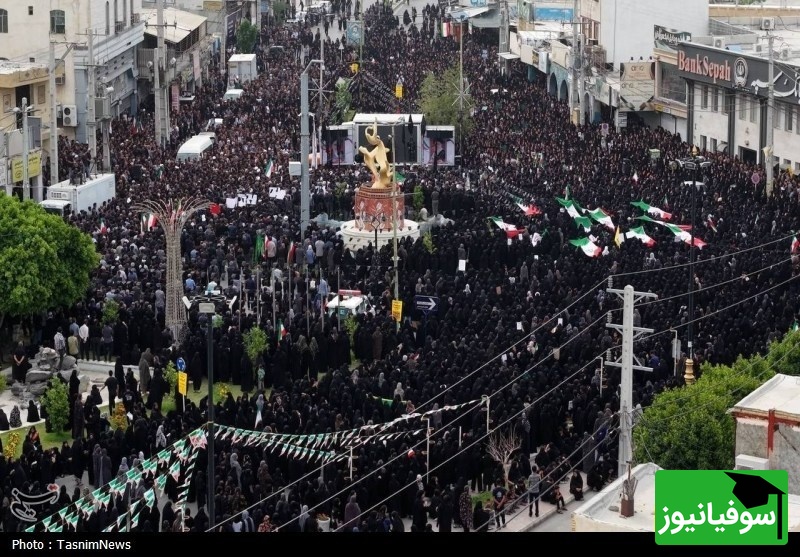 مراسم تشییع دانش آموزان مینابی