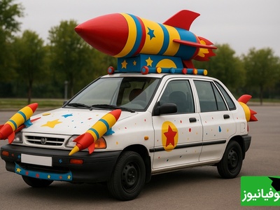 خلاقیت حماسه‌آفرین جوان ایرانی برای تبدیل پراید به تانک جنگی و مجهز به سامانه موشکی / هنر نزد ایرانیان است و بس😂/ پراید موشک‌انداز کم بود