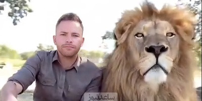 (ویدئو) نگاهی به جذابیت حیات وحش آفریقا با بلاگر محیط‌بان / این قسمت: ناز کردن شیر 270 کیلویی با ابهت ولی لوس🦁