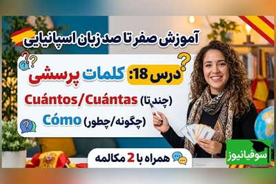آموزش رایگان صفر تا صد زبان اسپانیایی؛ درس هجدهم: کلمات پرسشی Cuántos و Cuántas و Cómo همراه با 2 مکالمه