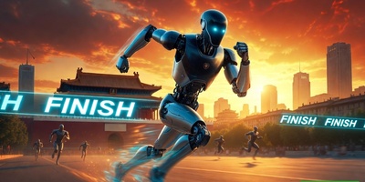 (ویدئو) آیا عصر انسان‌ها تمام شد؟ ربات دونده در پکن رکورد جهانی نیمه‌ماراتن را در هم کوبید