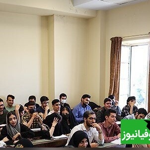 شوخی استاد با دانشجوی در حال خواب داخل کلاس درس+عکس