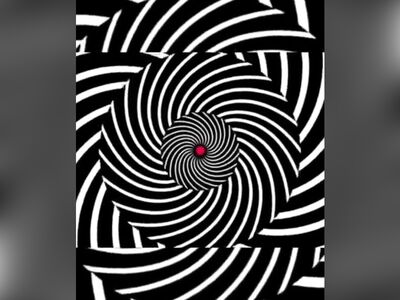 (ویدئو) جادوی عجیب خطای دید/ به نقطۀ وسط قرمز رنگ خیره شوید! چه چیزی می‌بینید؟