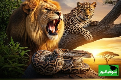 (ویدئو) وحشی‌ترین رویارویی طبیعت: شیر غرش‌کنان، پلنگ چابک و پیتون مرگبار... پایانش شوکه‌کننده‌ست!
