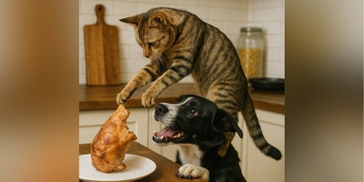 مأموریت غیرممکن؛ همکاری سگ و گربه برای اجرای سرقتی بی‌نقص