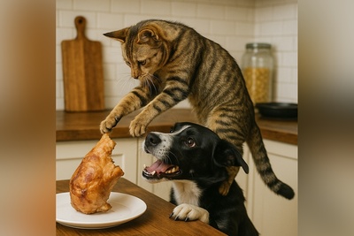 مأموریت غیرممکن؛ همکاری سگ و گربه برای اجرای سرقتی بی‌نقص