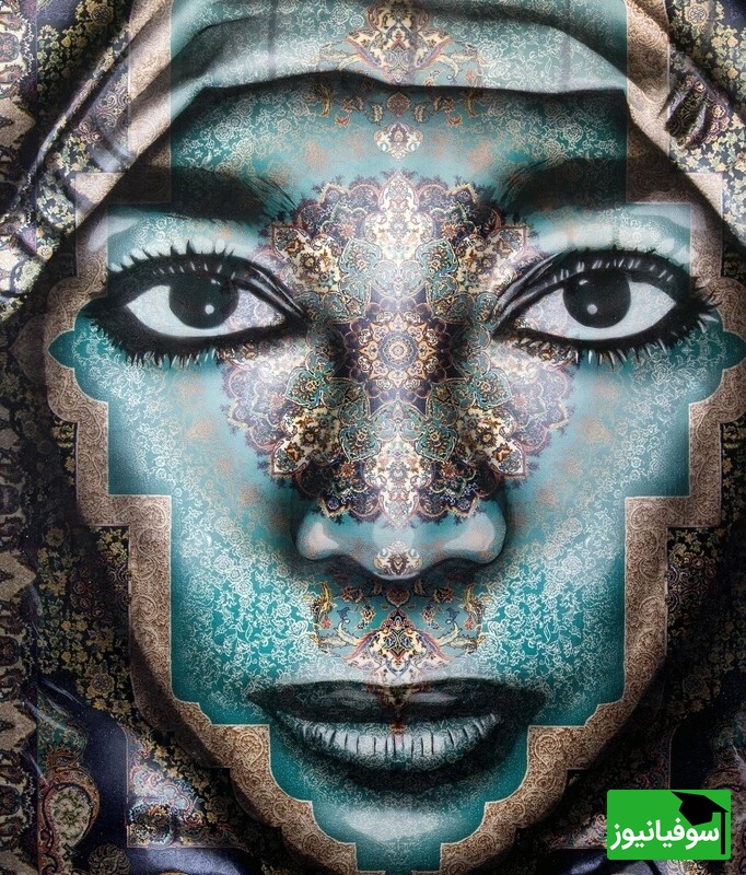 (عکس) پرتره‌های زنان روی فرش ایرانی/ آثار شگفت‌انگیز هنرمند فرانسوی و خودنمایی رنگ‌های ایرانی