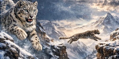 (ویدئو) مستند نایاب حیات‌وحش: پلنگ برفی، قهرمان پرش‌های مرگبار در ارتفاعات هیمالیا!