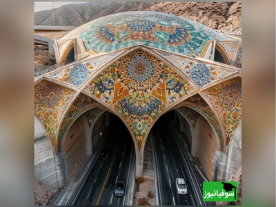 هنر سنتی ایرانی در دل صخره‌ها با کمک هوش مصنوعی؛ تلفیق معماری سنت و مدرنیته در اتوبان‌ها و جاده‌ها