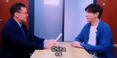 (ویدئو) خلاقیت شگفت‌انگیز یک جوان چینی در  مصاحبه آزمون آیلتس