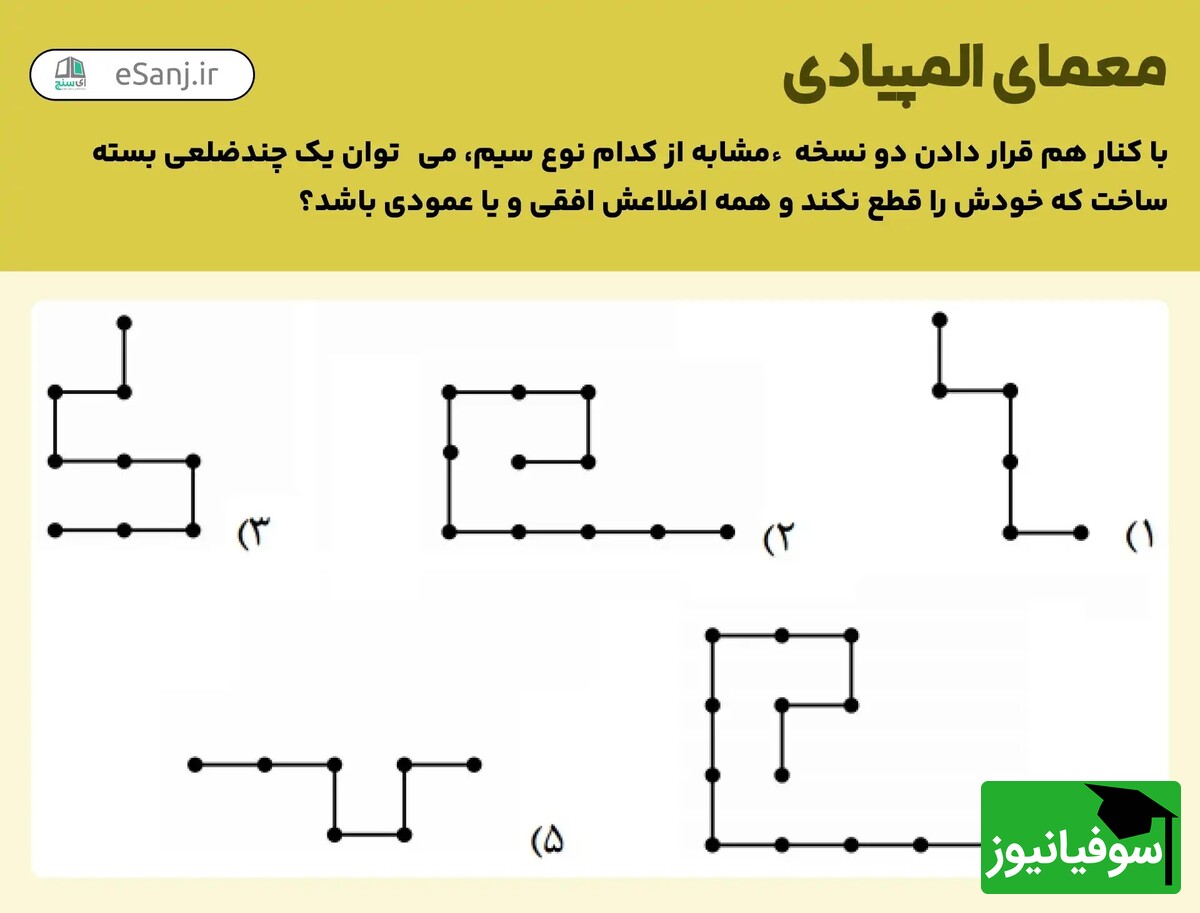 تست هوش المپیادی چند ضلعی