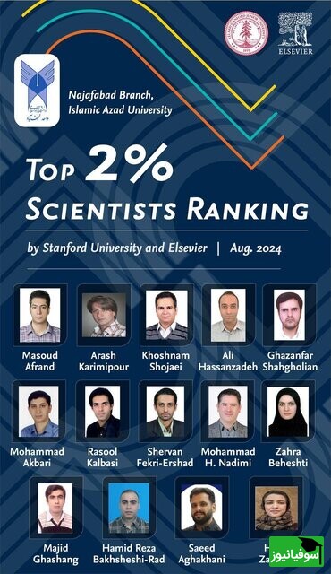 درخشش اسامی 14 نفر از پژوهشگران دانشگاه آزاد اسلامی نجف آباد در فهرست دانشمندان دو درصد برتر جهان در سال 2024
