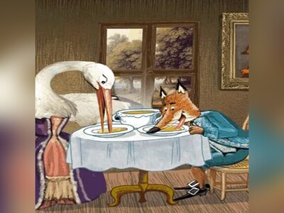 ویدئو/ یادگیری زبان انگلیسی با داستان کوتاه «روباه و لک لک؛ پارتی ناهار»/ زیرنویس فارسی چسبیده و کلمات پرکاربرد روزانه