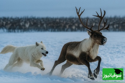 (ویدئو) مستند حیات وحش حیوانات/ راز بقا، این داستان: نبرد نفس‌گیر گرگ سفید با گوزن؛ لحظه‌ای از قانون بی‌رحم بقا در حیات وحش
