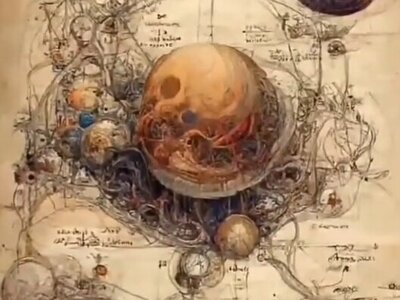 (ویدئو) ترسیم نقشهٔ زیبای جهان هستی توسط هوش مصنوعی/ نقشه رو شبیه فیلم فانتزی ساخته