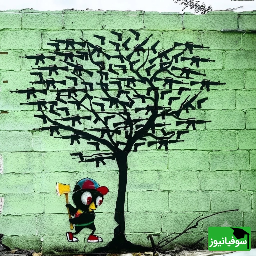 نقاشی سقوط درخت اسلحه