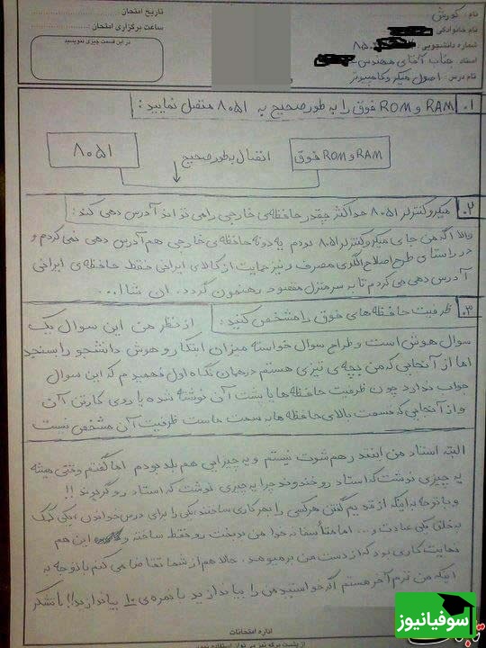 برگه امتحانی