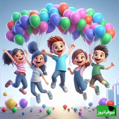 (تست هوش تصویری)؛ اگه هوش انیشتین رو داری بیا بگو نخ کدوم رنگ بادکنک دست این آقا پسره؟