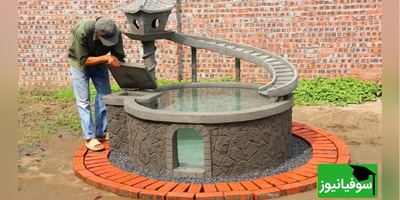 چگونه یک آکواریوم مارپیچی خیره‌کننده بسازیم/ ترکیبی باور نکردنی از سیمان، آجر و هنر...+ ویدئو