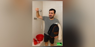 خلاقیت خنده‌دار پدر ترکیه ای در تعمیردوش حمام با خمیردندان حماسه ساز شد/1000 آفرین به این ذهن مریض و خلاق😂