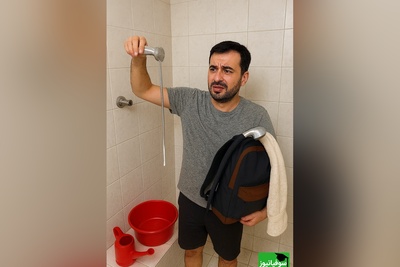 خلاقیت خنده‌دار پدر ترکیه ای در تعمیردوش حمام با خمیردندان حماسه ساز شد/1000 آفرین به این ذهن مریض و خلاق😂