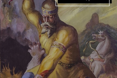 شاهنامه خوانی؛ نبرد رستم با ارژنگ دیو، خان پنجم رستم/ پادشاهی کیکاووس- بخش 10؛ یکی مغفری خسروی بر سرش + متن صوتی و معنی اشعار