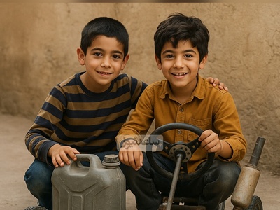 خلاقیت حماسه‌آفرین دو برادر ایرانی برای ساخت خودرو، فقط ببین با وسایل بلااستفاده چی ساختن! / ایلان ماسک‌های آینده اینان