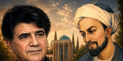 صدای آسمانی که روح رو به پرواز درمیاره/ تصنیف زیبای استاد شجریان بر غزل عاشقانه سعدی: به تو حاصلی ندارد غَمِ روزگار گفتن+فیلم