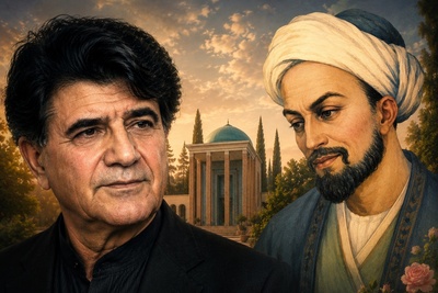 صدای آسمانی که روح رو به پرواز درمیاره/ تصنیف زیبای استاد شجریان بر غزل عاشقانه سعدی: به تو حاصلی ندارد غَمِ روزگار گفتن+فیلم