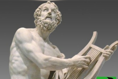 هومر چنگ به دست و نشسته در تهران، خیره به آثار پیکاسو+ تصاویر