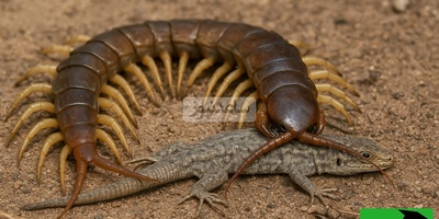 فیلم/ مستند حیات وحش حیوانات / نبرد هزارپا و مارمولک