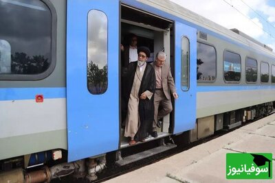 تصاویری از شهید آیت الله آل‌هاشم سوار بر قطار اتوبوسی دانشجویان شهید مدنی آذربایجان/ دیداری دوستانه با دانشجویان