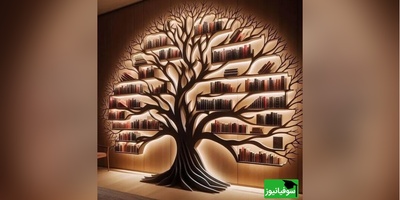 تصاویر/ قفسه‌های چیدمان درختی برای علاقه‌مندان به کتاب و کتابخانۀ شیک و خاص