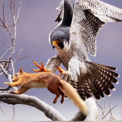 (ویدیو) مستند حیات وحش/ سنجابی که شاهد شکار وحشی همنوعش با شاهین شد