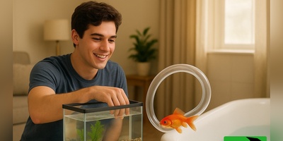 (فیلم) ابتکار خندهدار جوان ایرانی در ایجاد سرزمین موجهای آبی برای ماهی قرمز آکواریومش حسابی طرفدار پیدا کرد؛ به همین وقت عزیز تفریح این از من بیشتره😂