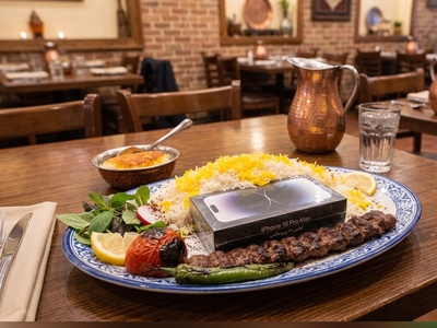 وقتی کفگیر به آیفون 18 خورد! عجیب‌ترین سورپرایز یک مرد ایرانی برای همسرش وسط دیس کباب!