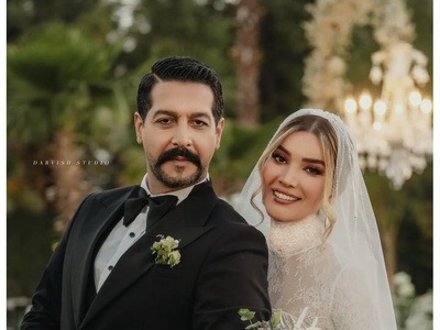 داستان عاشقی از سریال تا دنیای کارتونی / تصاویر جادویی از عروسی متین ستوده و کامران تفتی + عکس