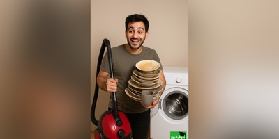 خلاقیت خنده‌دار  و تحسین برانگیز دانشجوی تنبل ایرانی در شستن ظرف‌ها با تکنولوژی روز دنیا حماسه آفرید/ هنر نرد ایرانیان است و بس