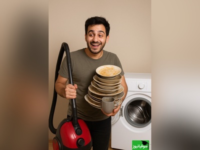 خلاقیت خنده‌دار  و تحسین برانگیز دانشجوی تنبل ایرانی در شستن ظرف‌ها با تکنولوژی روز دنیا حماسه آفرید/ هنر نرد ایرانیان است و بس