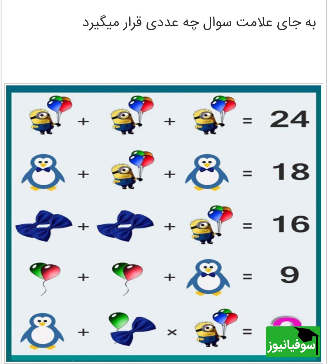 تست هوش ریاضی