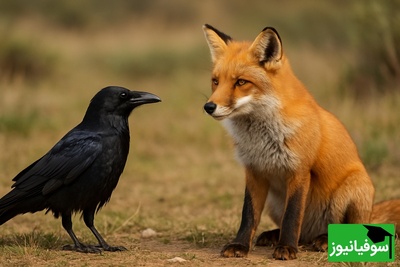 (ویدئو) مستند حیات وحش حیوانات یادآور داستان های کهن/ زاغ و روباه